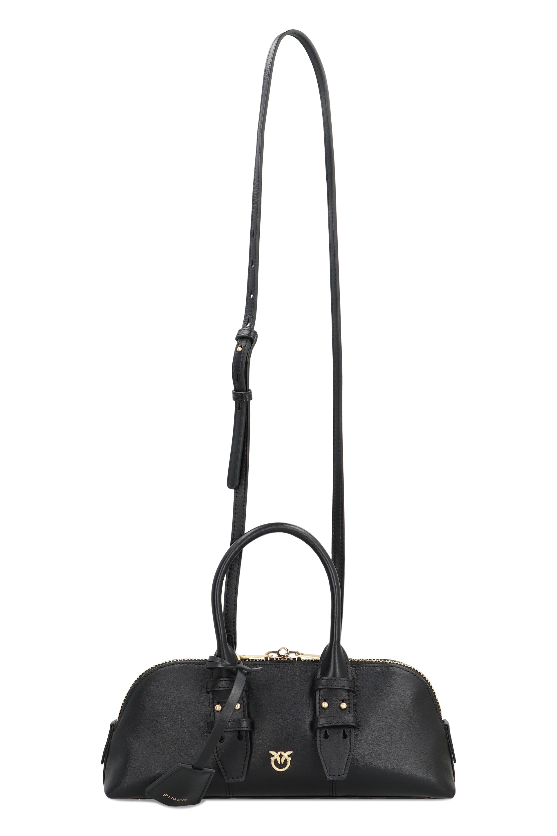 PINKO Mini Leather Bowling Handbag