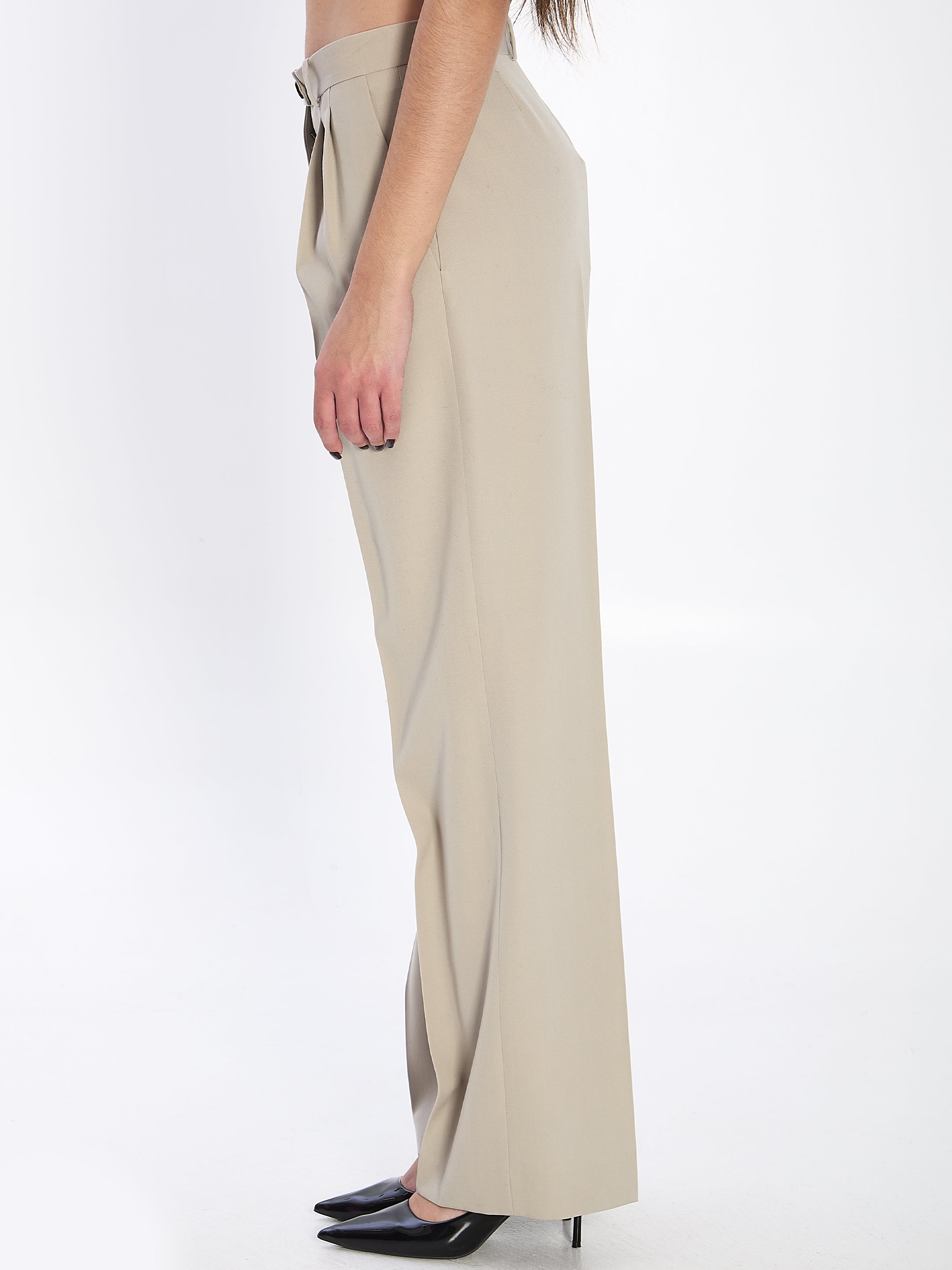 THE ROW Tailored Wool Trousers - Size 2