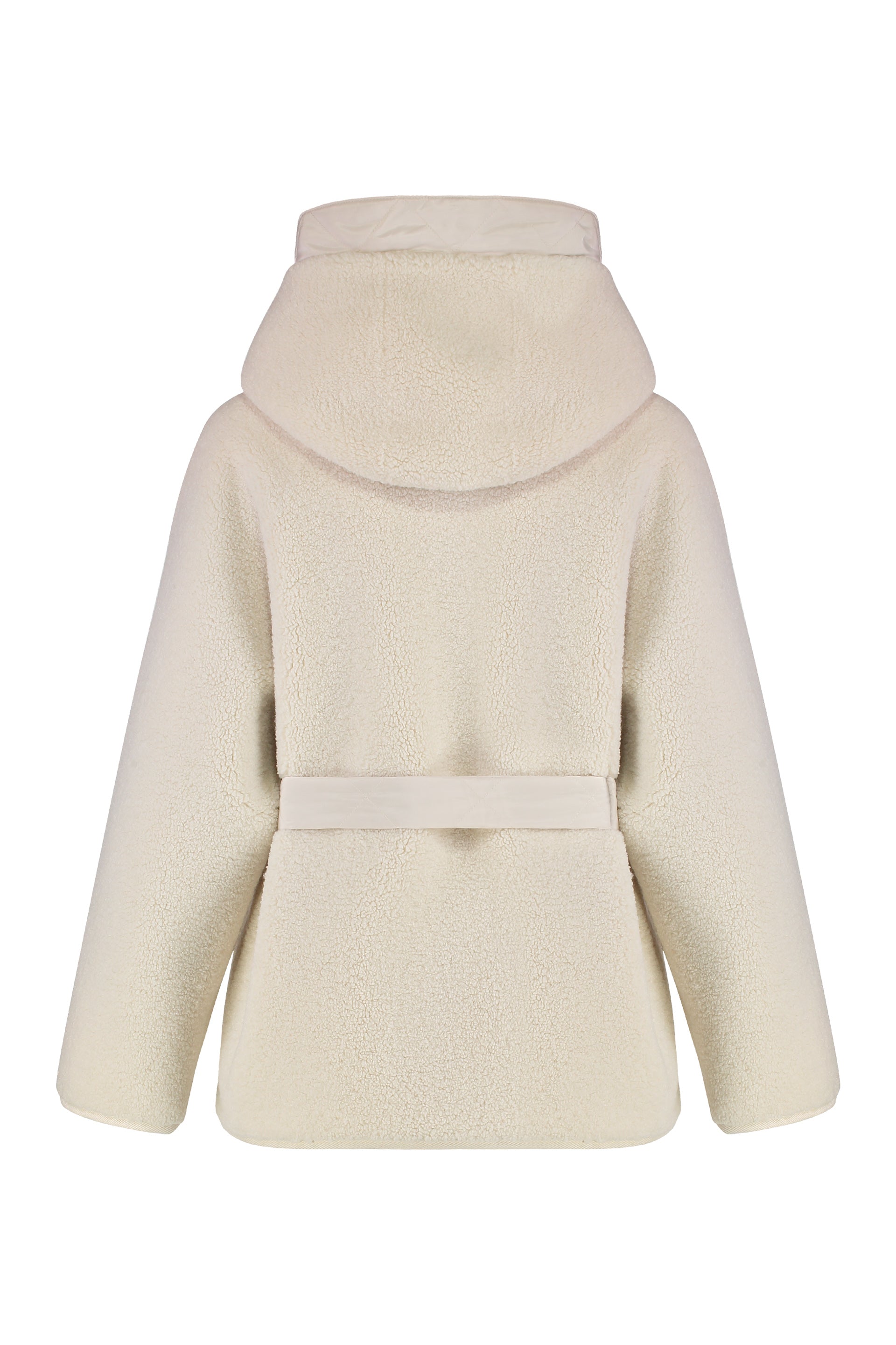 PINKO Faux Fur Peacoat with Coordinated Waist Belt