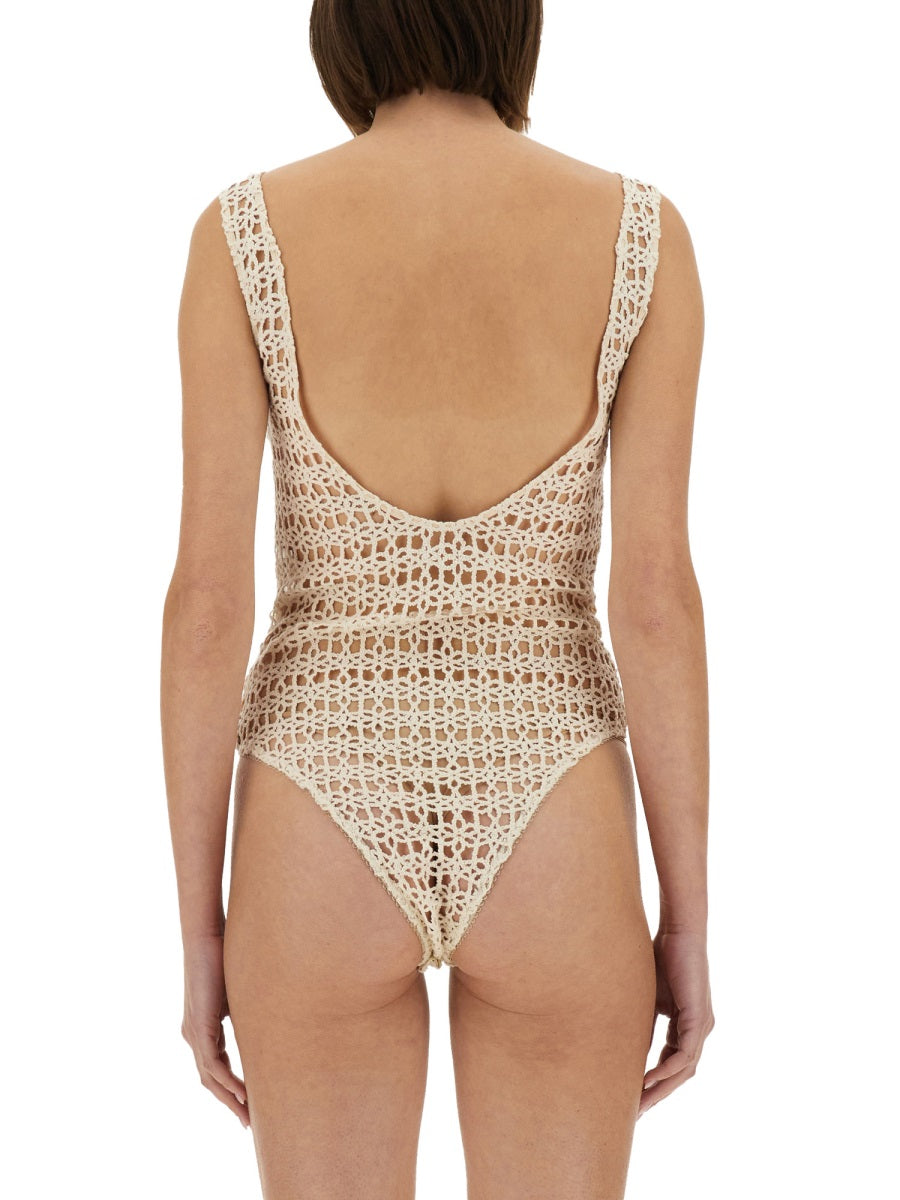 ALYSI Macramé Bodysuit - Slim Fit