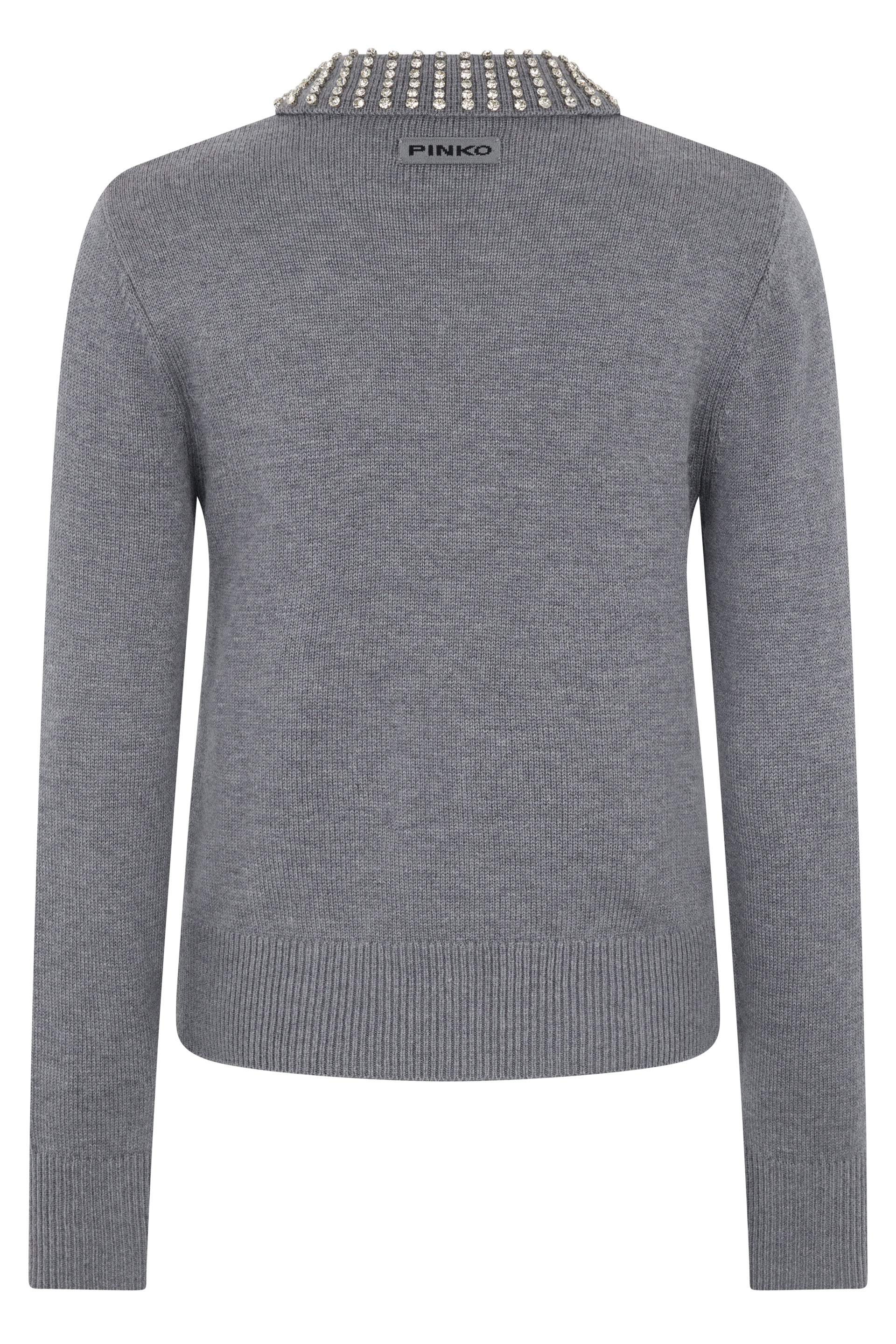 PINKO Wool Blend Sweater with Polo Collar
