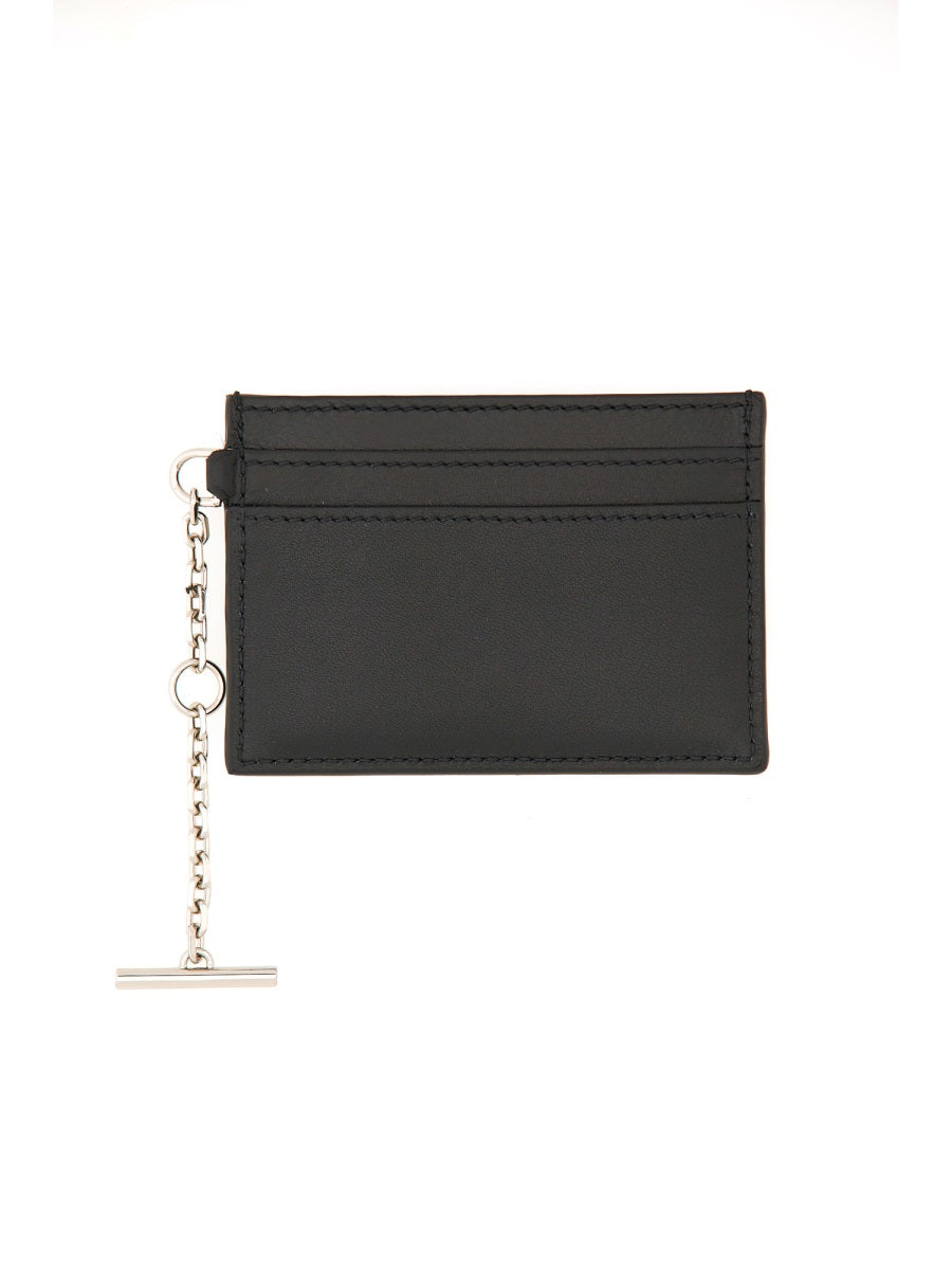 ALEXANDER McQUEEN Mini Leather Card Holder with Chain