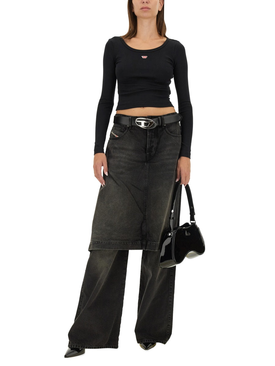 DIESEL Women's Round Neck Logo T-Shirt