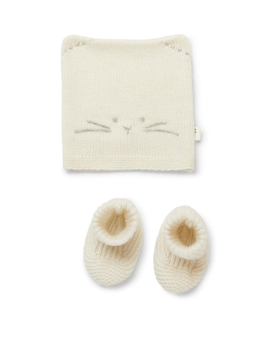 TEDDY & MINOU Mini Tricot Hat and Shoes Set