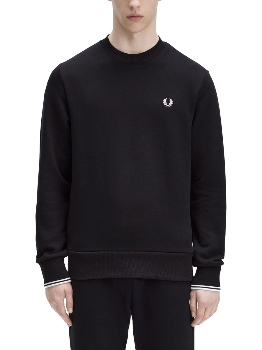 FRED PERRY Logo Embroidered Sweatshirt for Men - FW24 Collection