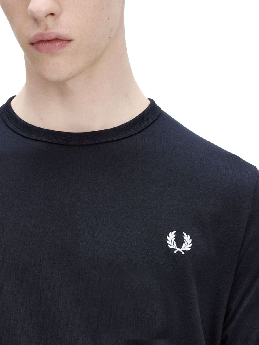 FRED PERRY Embroidered Logo T-Shirt - Size L