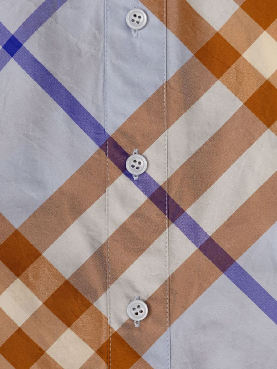 BURBERRY Mini Check Pattern Silk T-Shirt for Boys