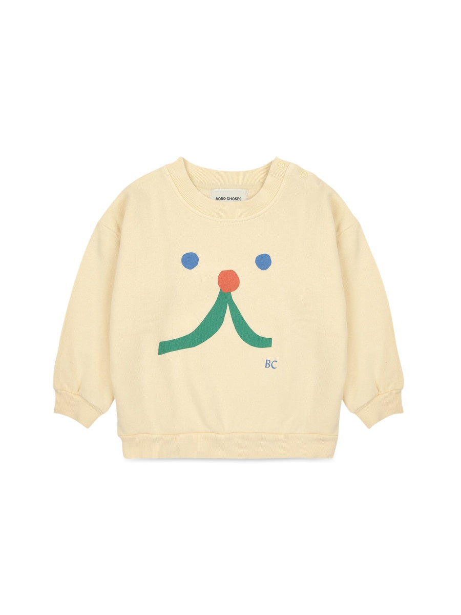BOBO CHOSES Mini Funny Face Sweatshirt for Babies
