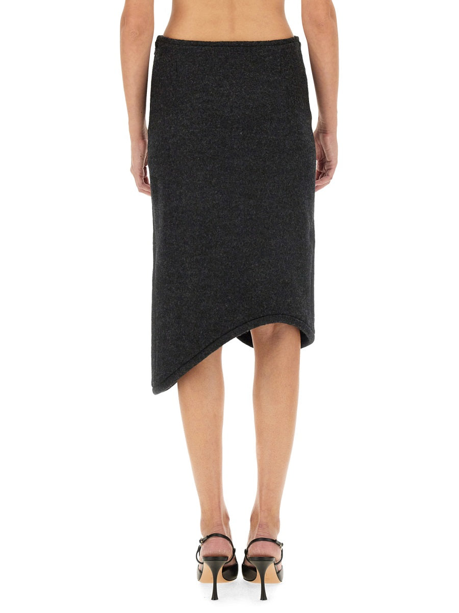 VICTORIA BECKHAM Padded Skirt with Tube Detail - Slim Fit