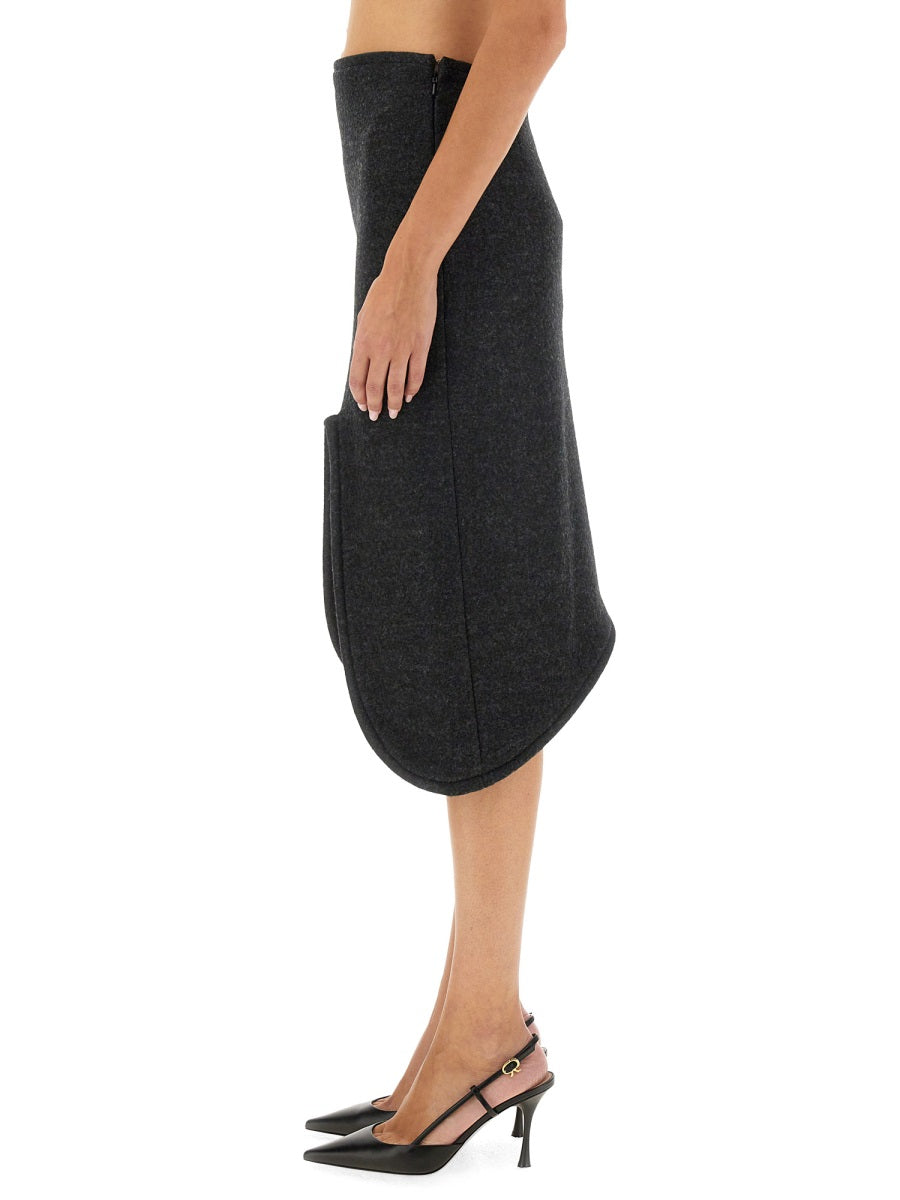 VICTORIA BECKHAM Padded Skirt with Tube Detail - Slim Fit