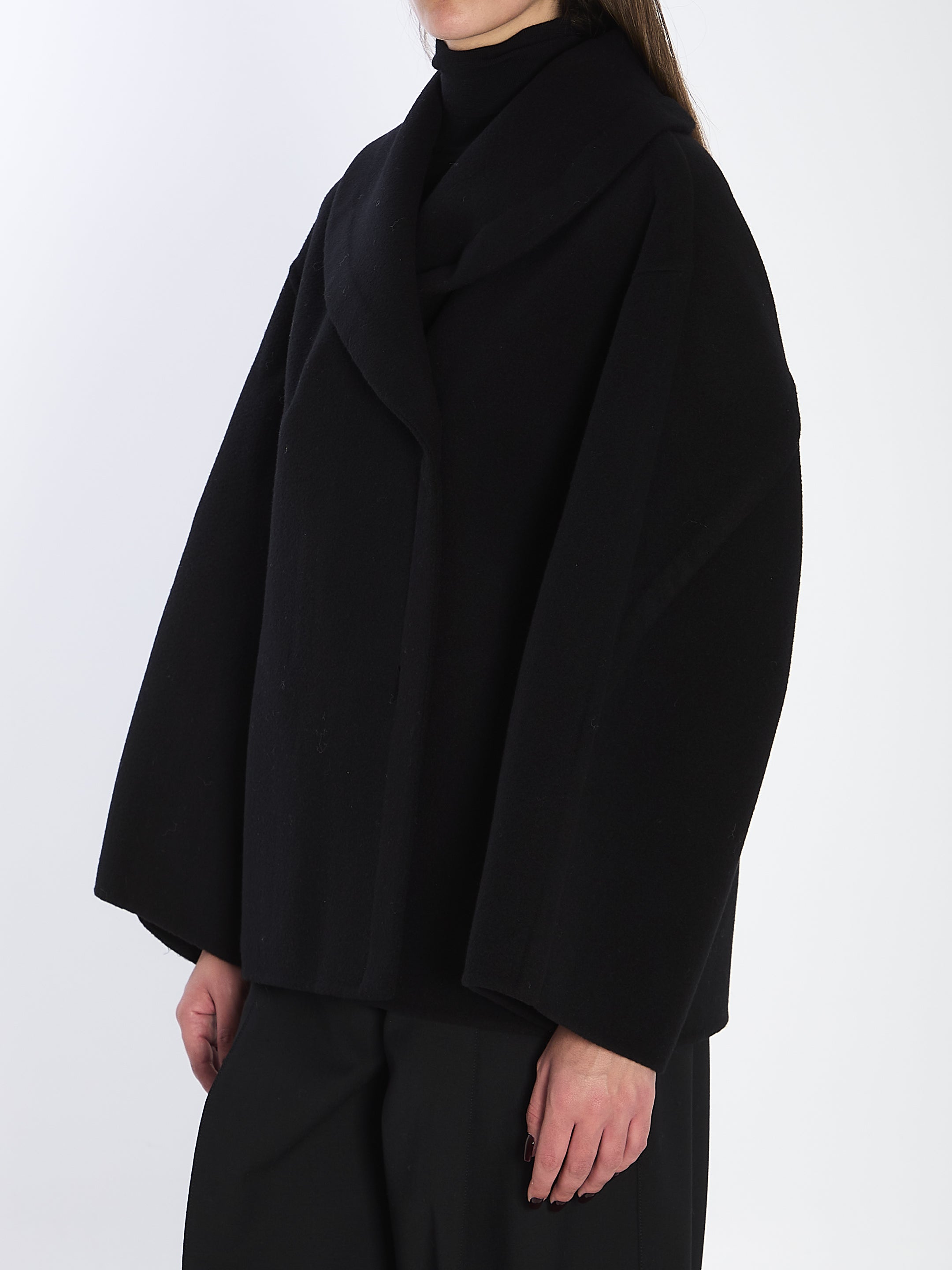 THE ROW Oversized Virgin Wool Jacket with Scarf Lapels - Size 2 US