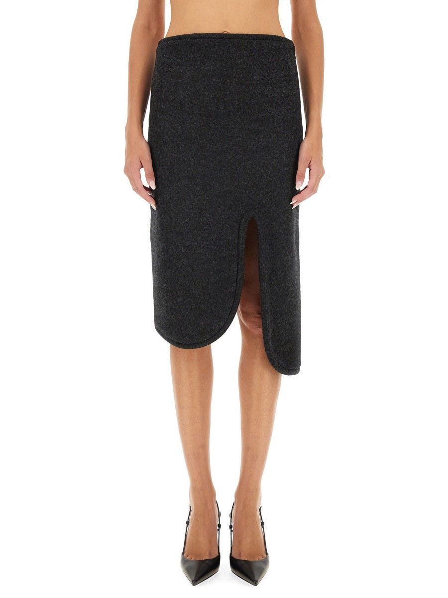 VICTORIA BECKHAM Padded Skirt with Tube Detail - Slim Fit