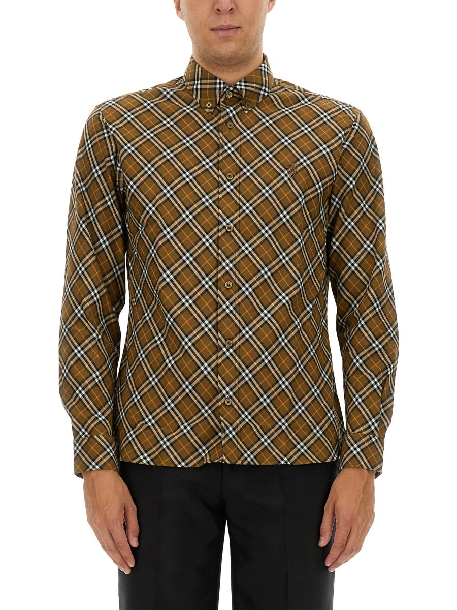 BURBERRY Classic Checked Button-Up Shirt - Size M