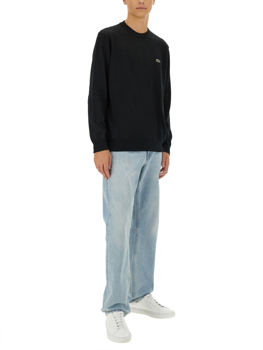 LACOSTE Logo Knit Sweater - Size L