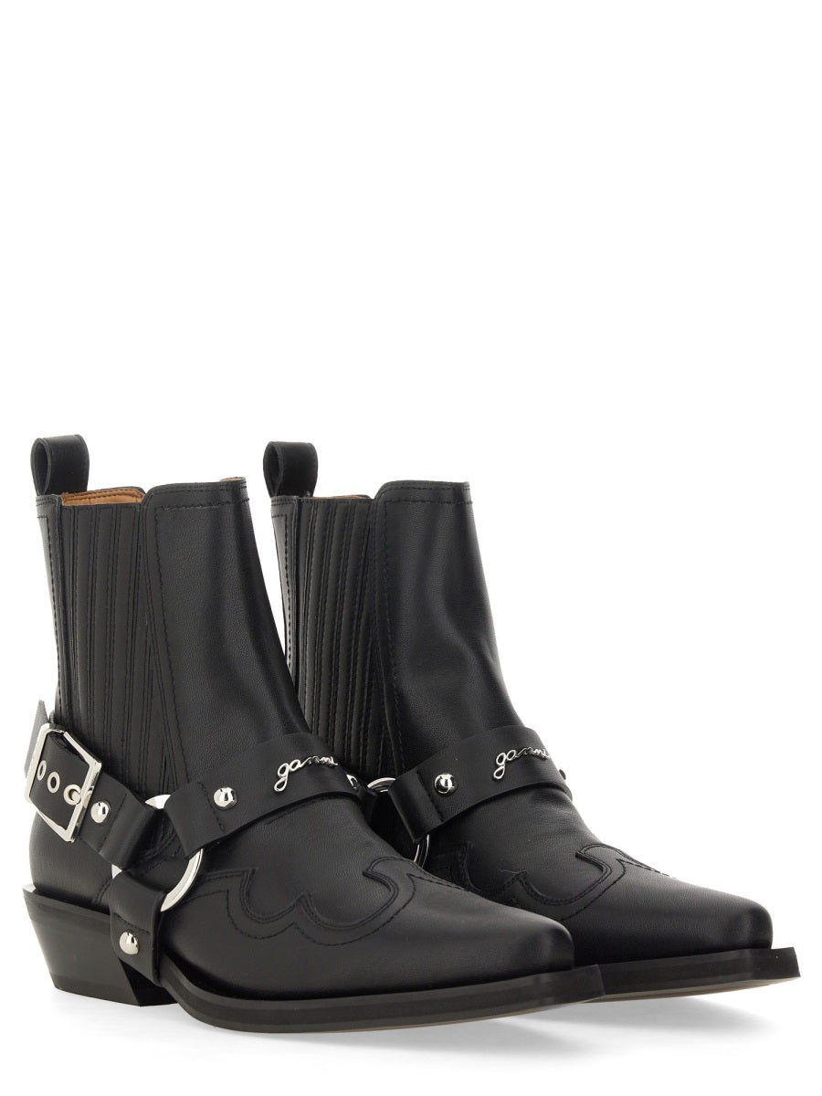 GANNI Western Fitted Chelsea Boots for Women