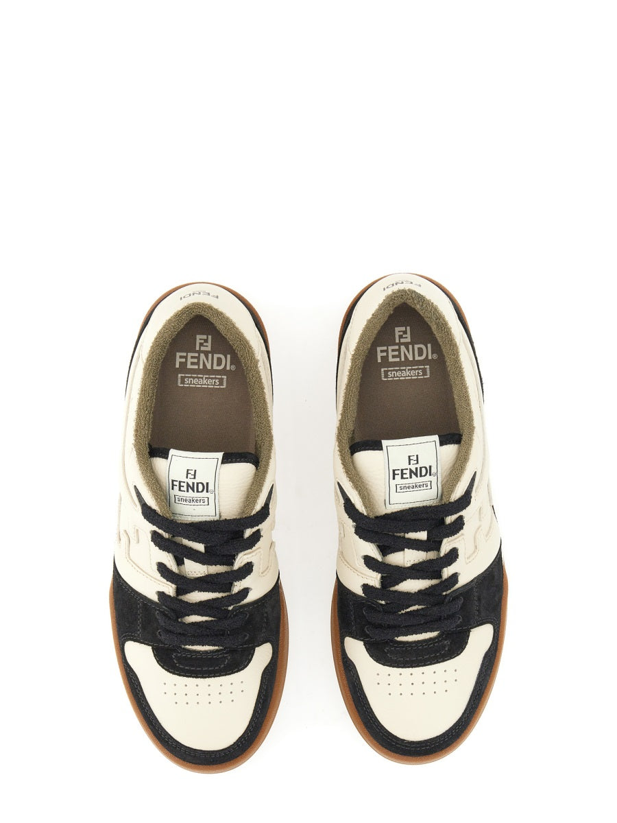 FENDI Low Top Leather Sneakers