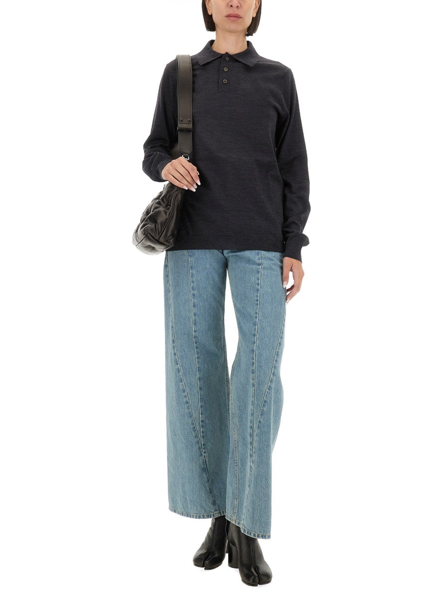 MAISON MARGIELA Wool Polo Sweater - Regular Fit - Size S