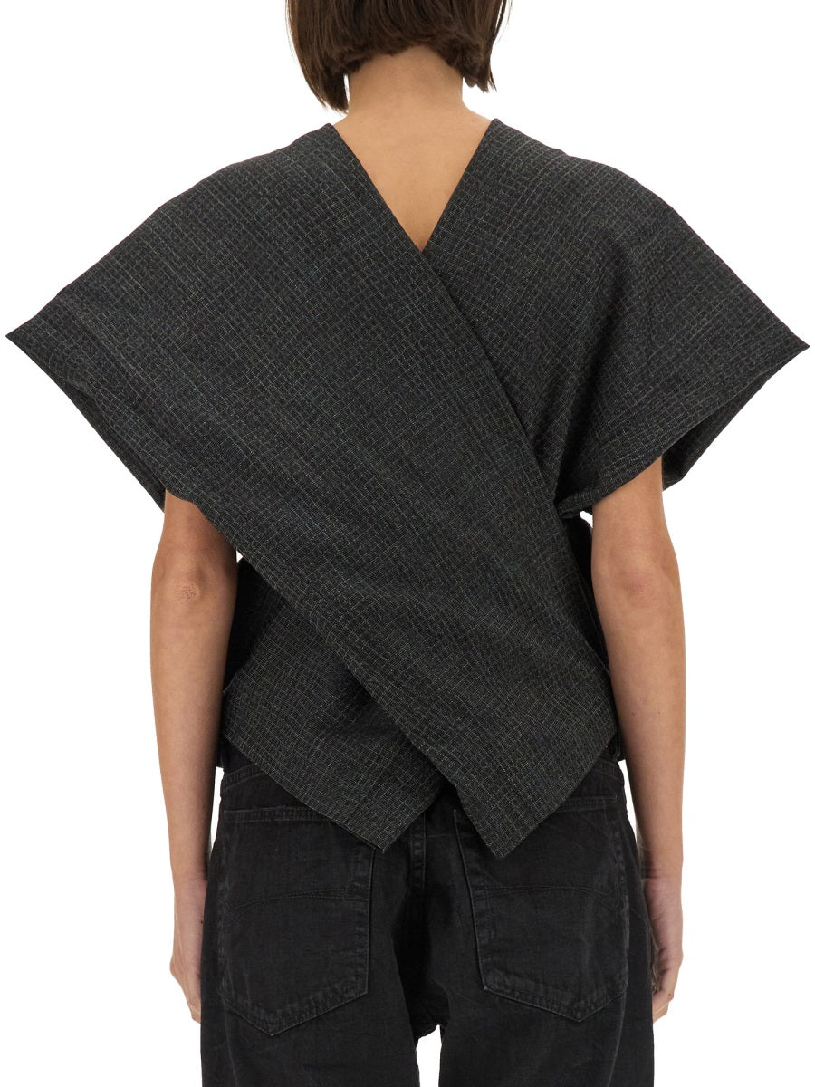 BALENCIAGA Tailored Wool Top - Regular Fit (Size 38 IT)