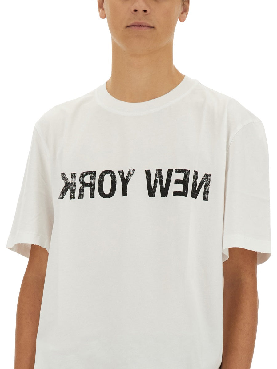 HELMUT LANG Logo T-Shirt - Regular Fit (Size L)