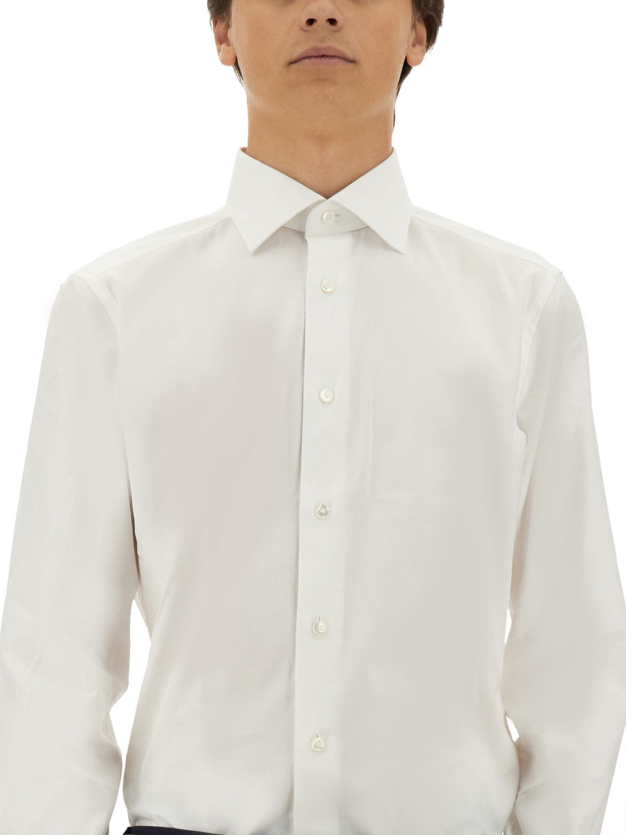 ZEGNA Men's Stretch Cotton Shirt - Size 39