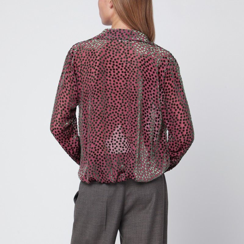 DRIES VAN NOTEN Polka Dot Silk Blend Shirt - FW25