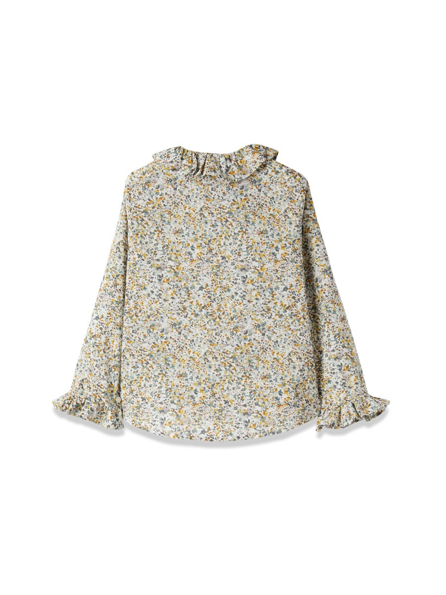 IL GUFO Long Sleeve Cotton Mini Shirt for Girls
