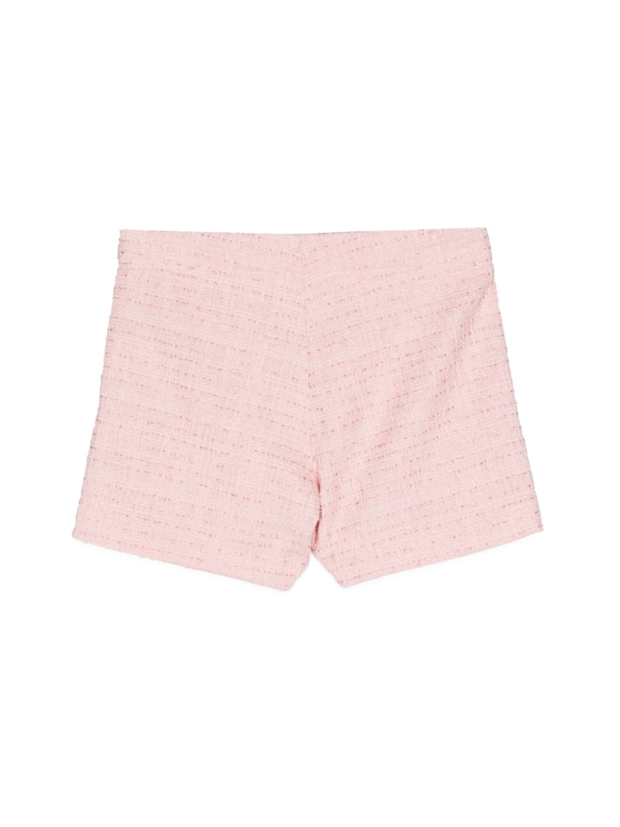 VERSACE Cotton Mix Tweed Mini Skirt for Girls