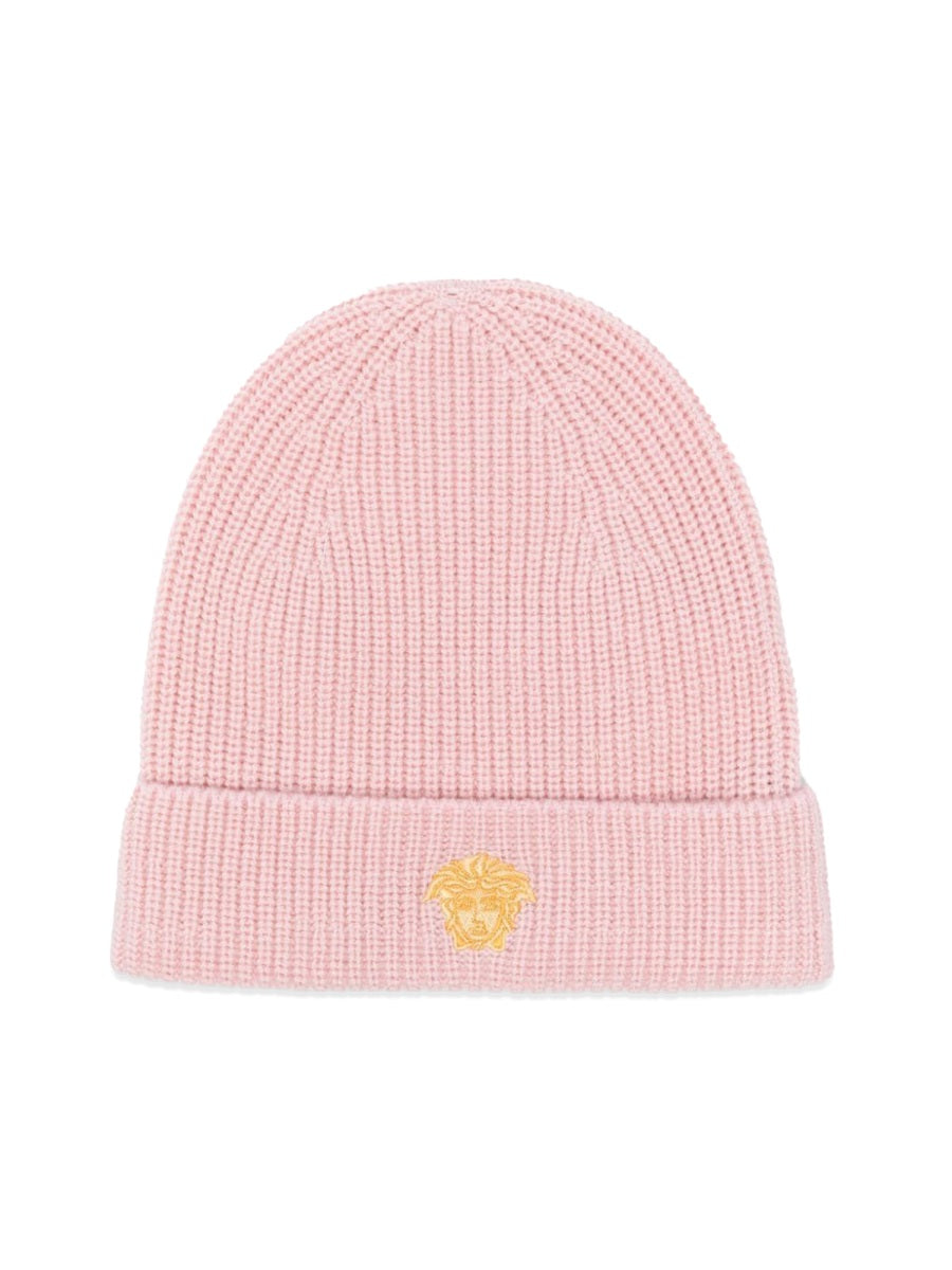 VERSACE Mini Medusa Embroidered Knit Beanie