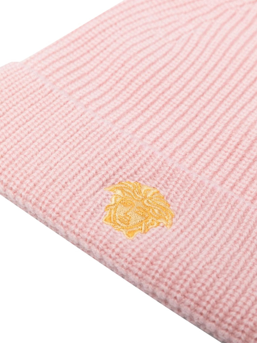 VERSACE Mini Medusa Embroidered Knit Beanie