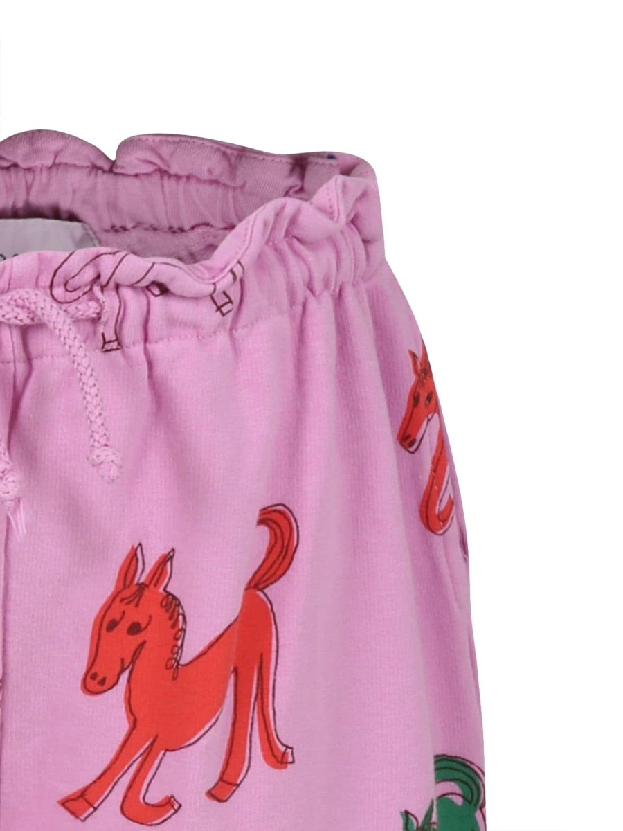 BOBO CHOSES Wonder Horse All Over Paper Handbag Jogging Pants for Kids