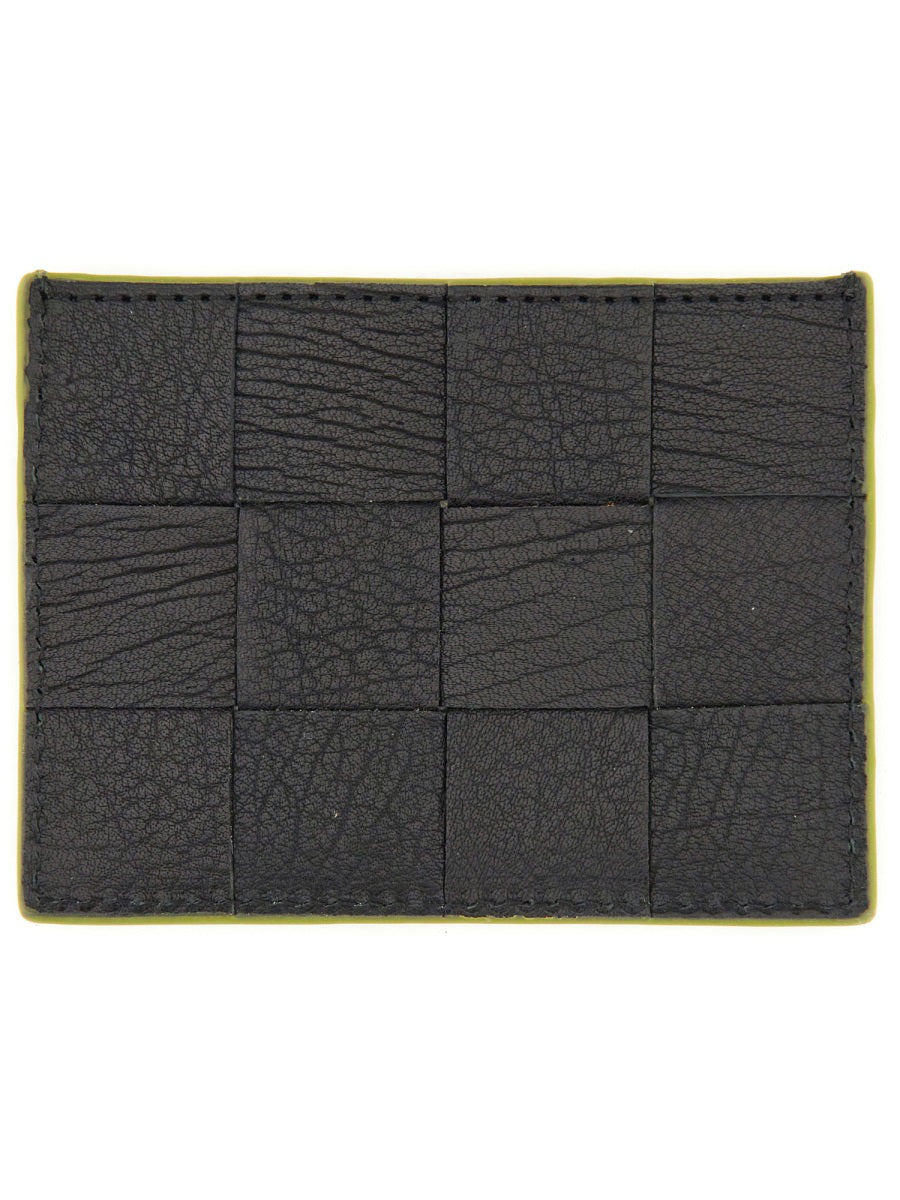 DRAGON DIFFUSION Buffalo Leather Card Holder - Check Design