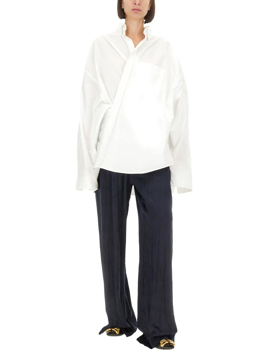 BALENCIAGA Oversized Silk Trousers in Size 36 IT