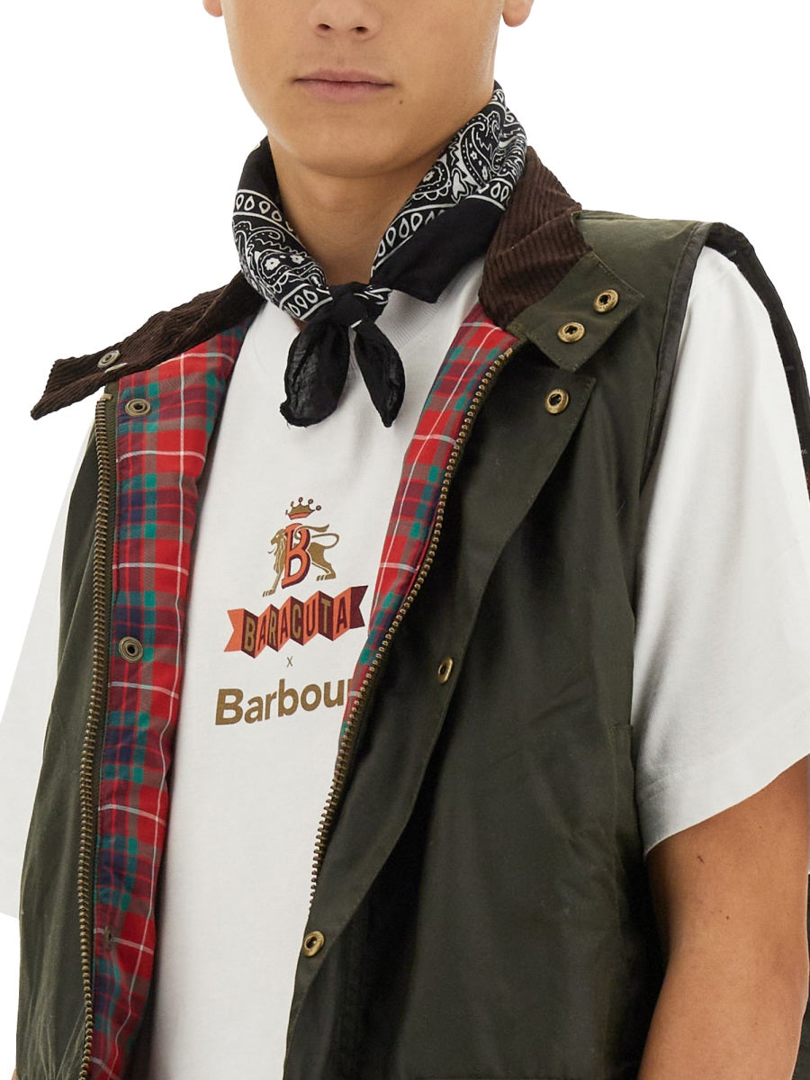 BARACUTA X BARBOUR Relaxed Fit Logo T-Shirt - Size L