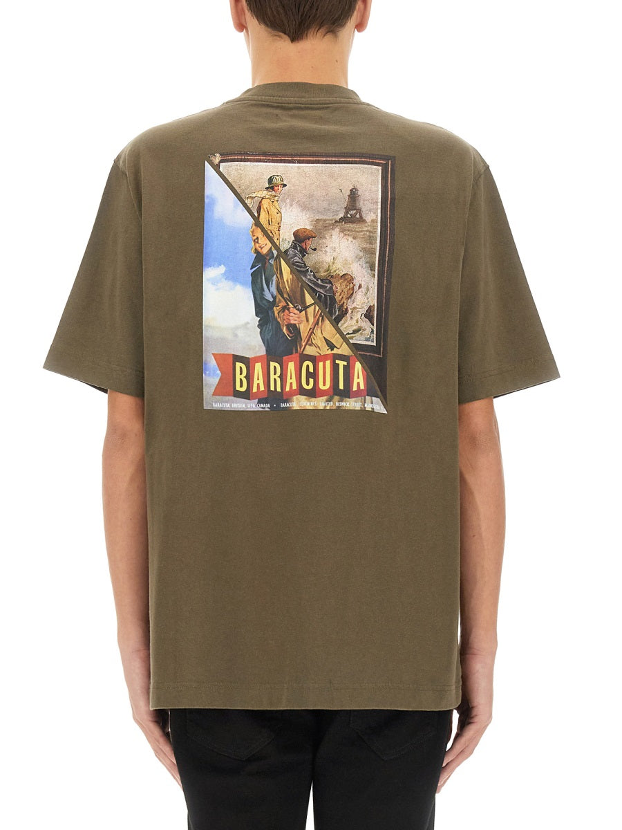 BARACUTA X BARBOUR Relaxed Fit Logo T-Shirt - Size L