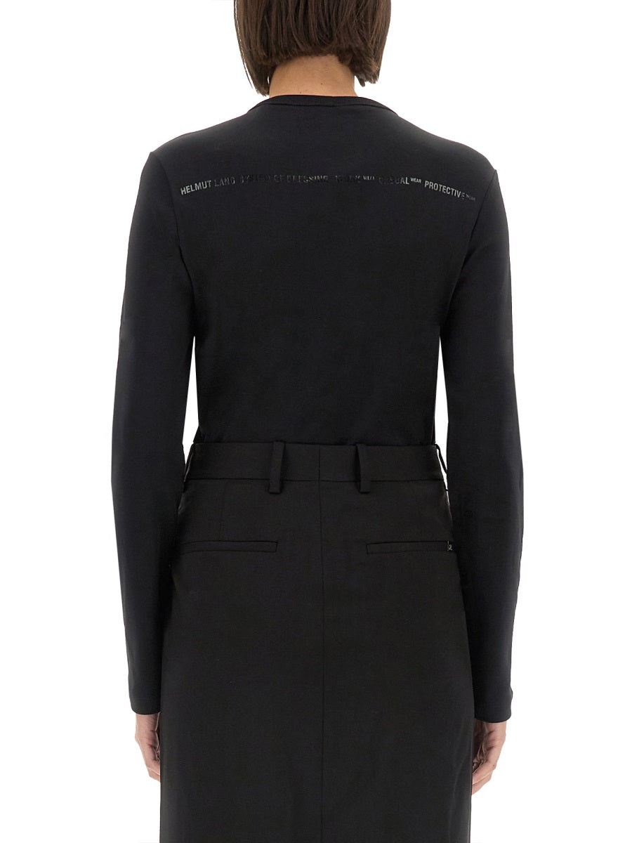 HELMUT LANG Slim Fit T-Shirt with Logo - Size S