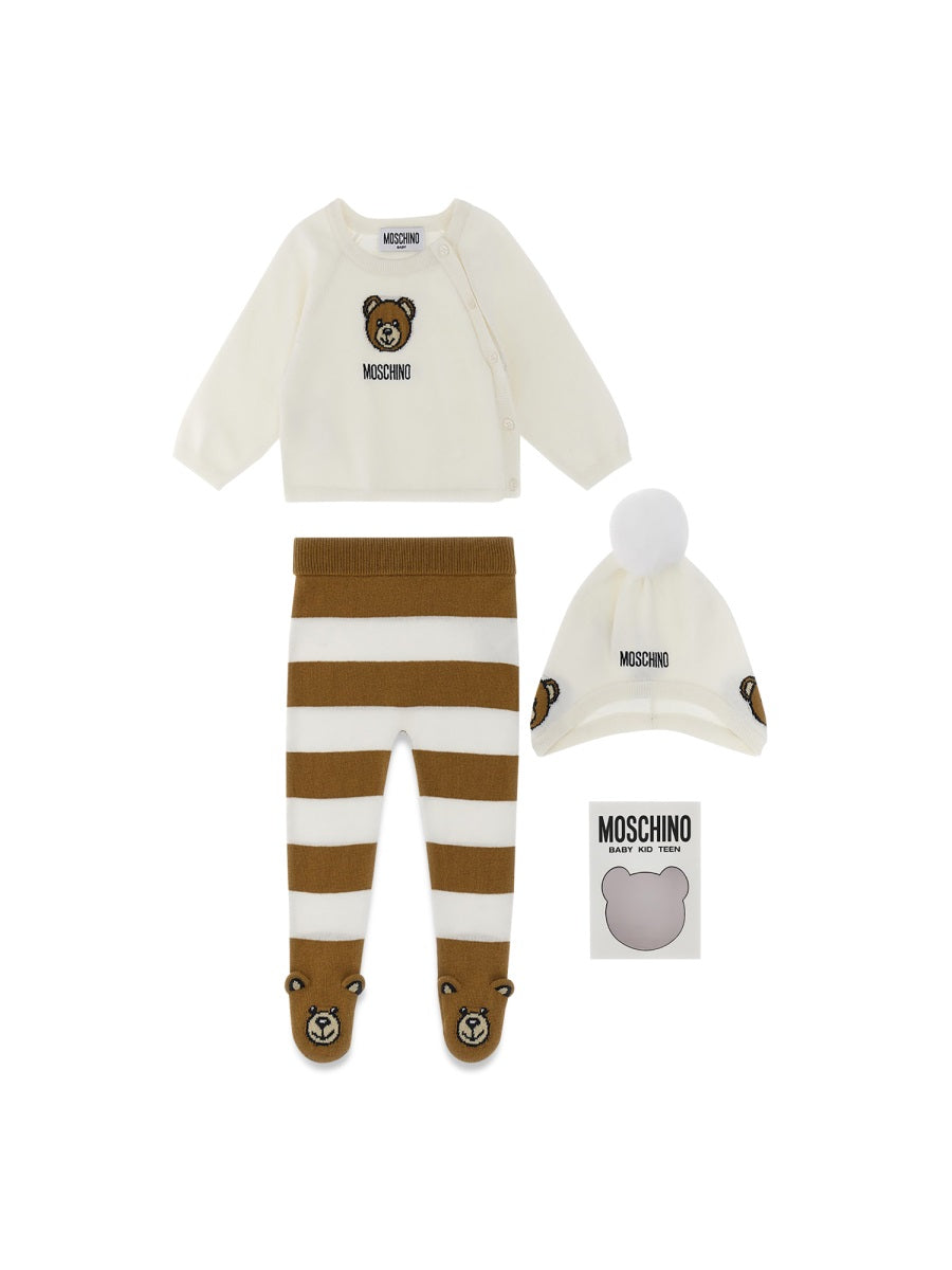 MOSCHINO Unisex Mini T-Shirt, Pants & Shirt Set