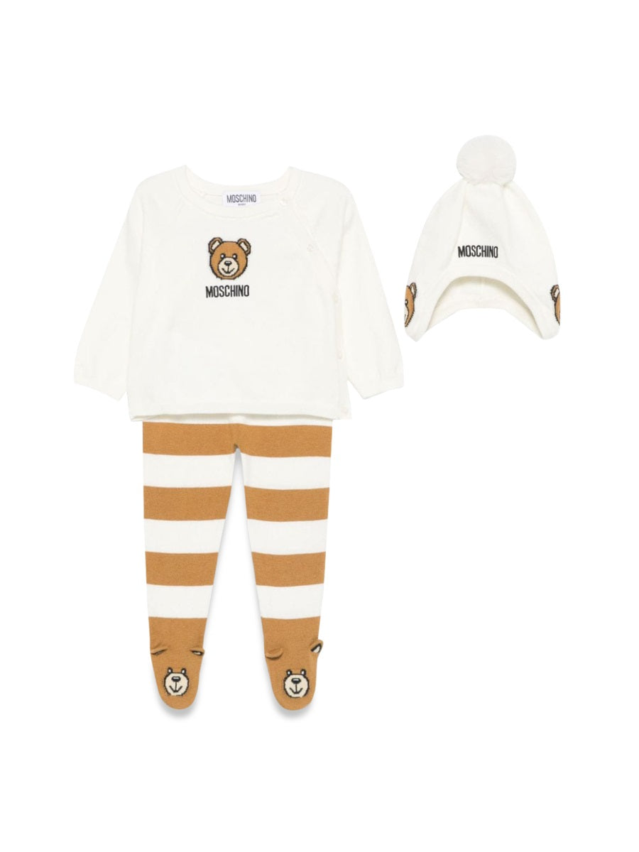 MOSCHINO Unisex Mini T-Shirt, Pants & Shirt Set