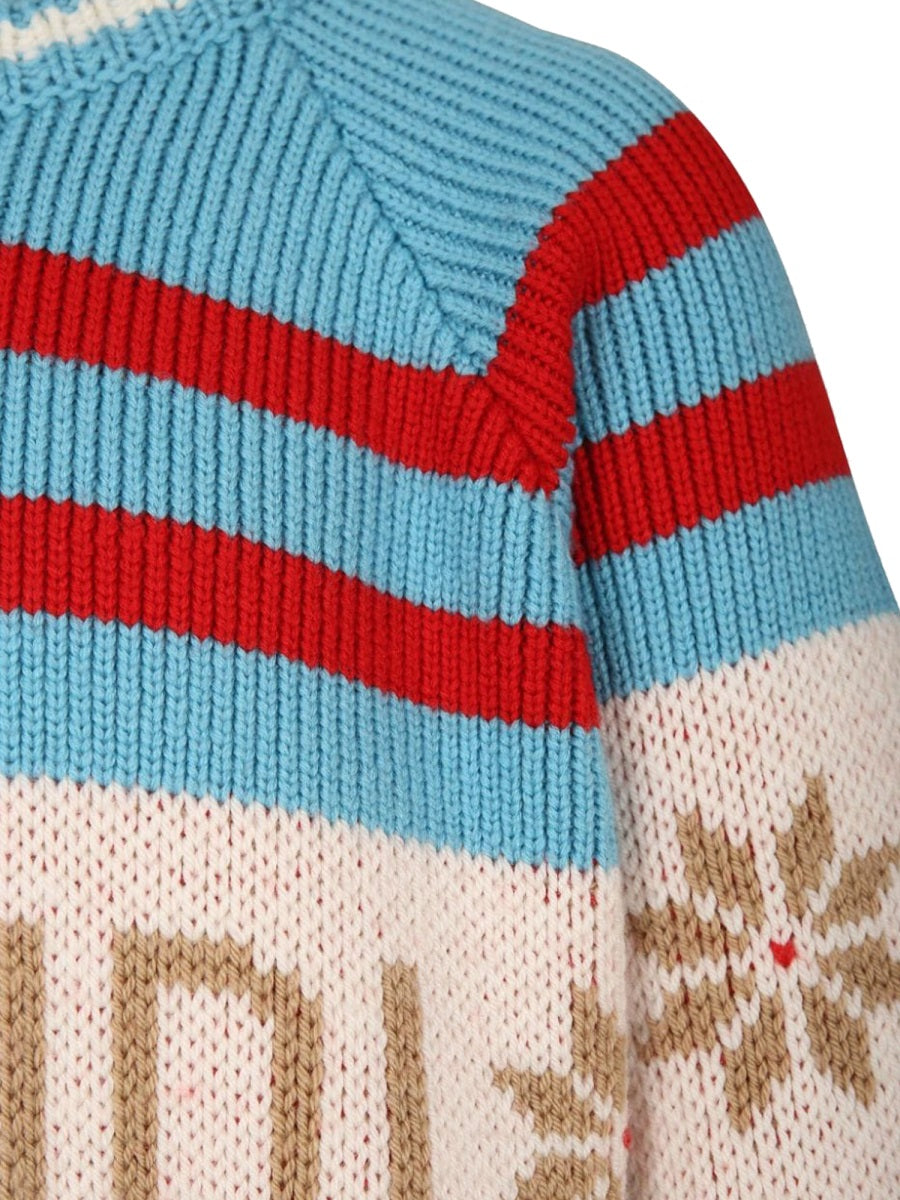 FENDI Girls' Mini Pullover for Apres Ski 100% Virgin Wool