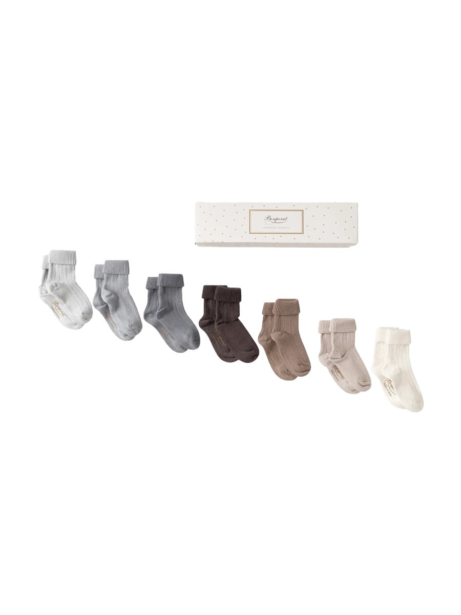 BONPOINT Multicolour Baby Socks Set - 7 Pack