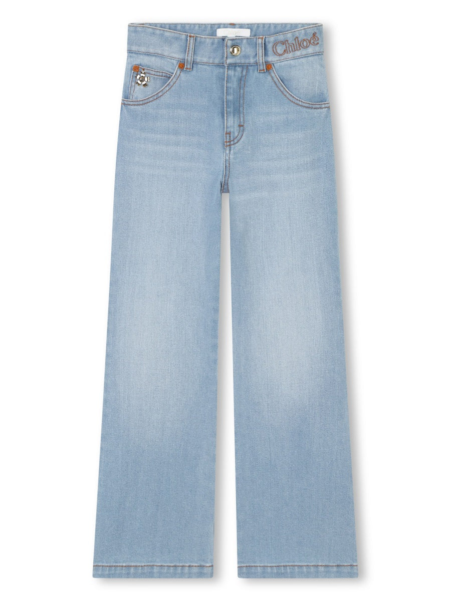 CHLOÉ Girls' Chic Denim Mini Pants