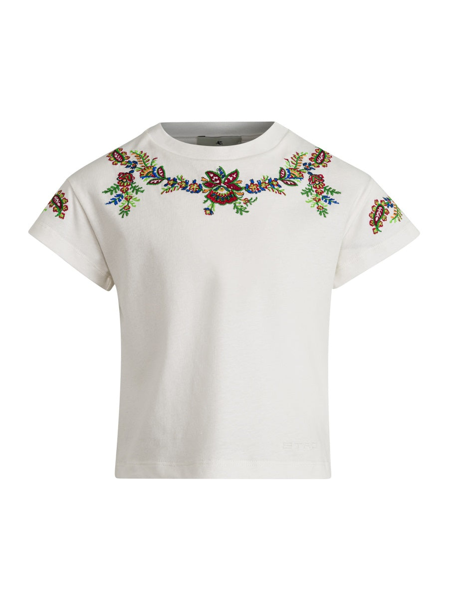 ETRO Girls' 100% Cotton Stylish T-Shirt for SS24