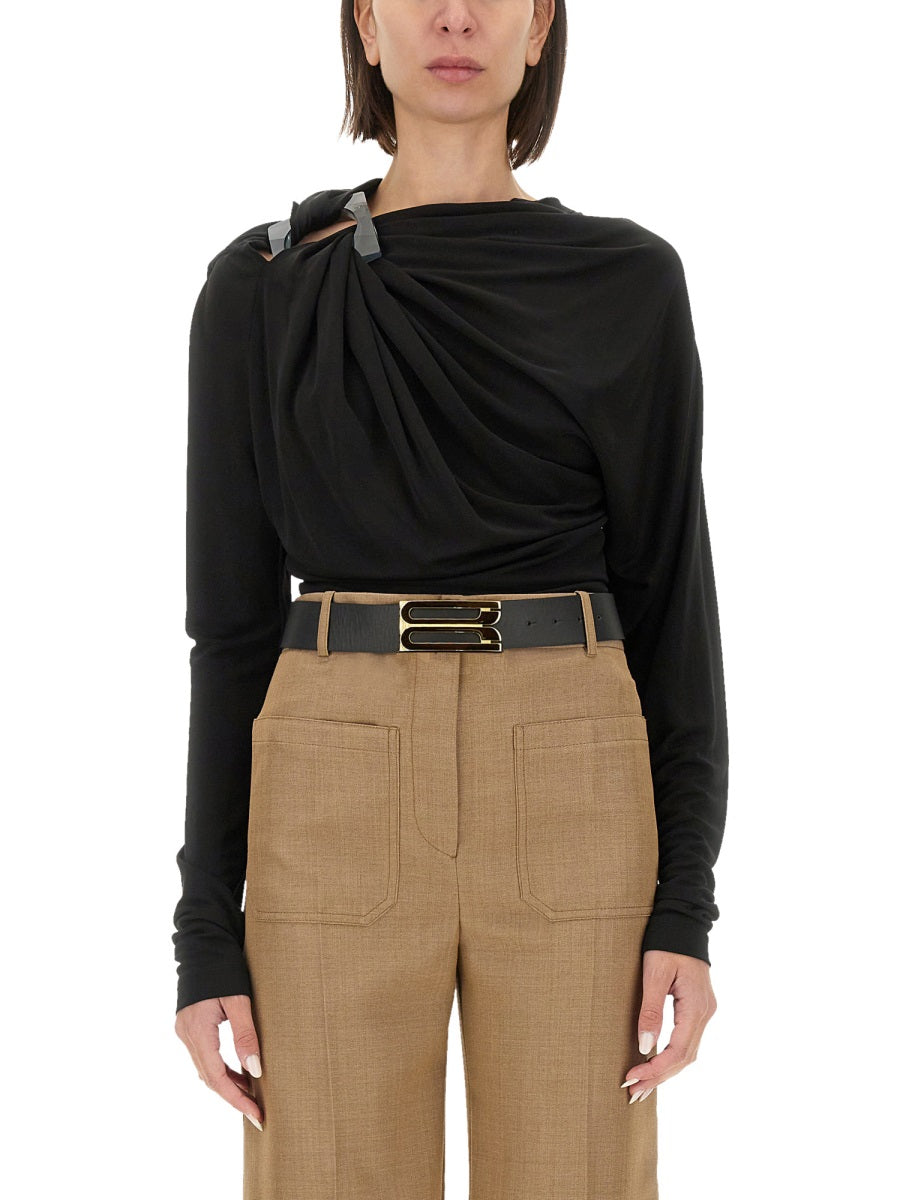 VICTORIA BECKHAM Draped Top - Size 8 UK