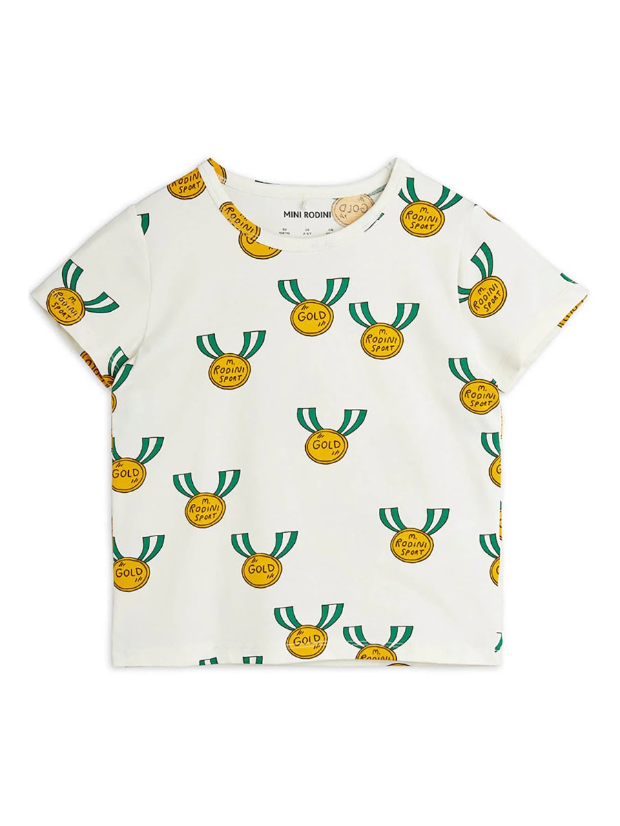 MINI RODINI Mini Medals All-Over Print Short Sleeve Tee - Chapter 1