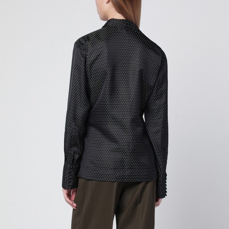 DRIES VAN NOTEN Wrap Shirt with Jacquard Texture for Women