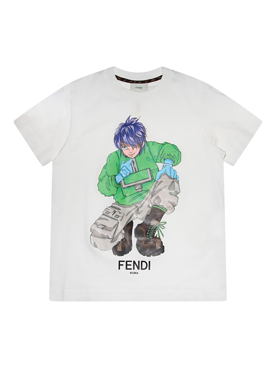 FENDI Mini Boys' Cotton T-Shirt