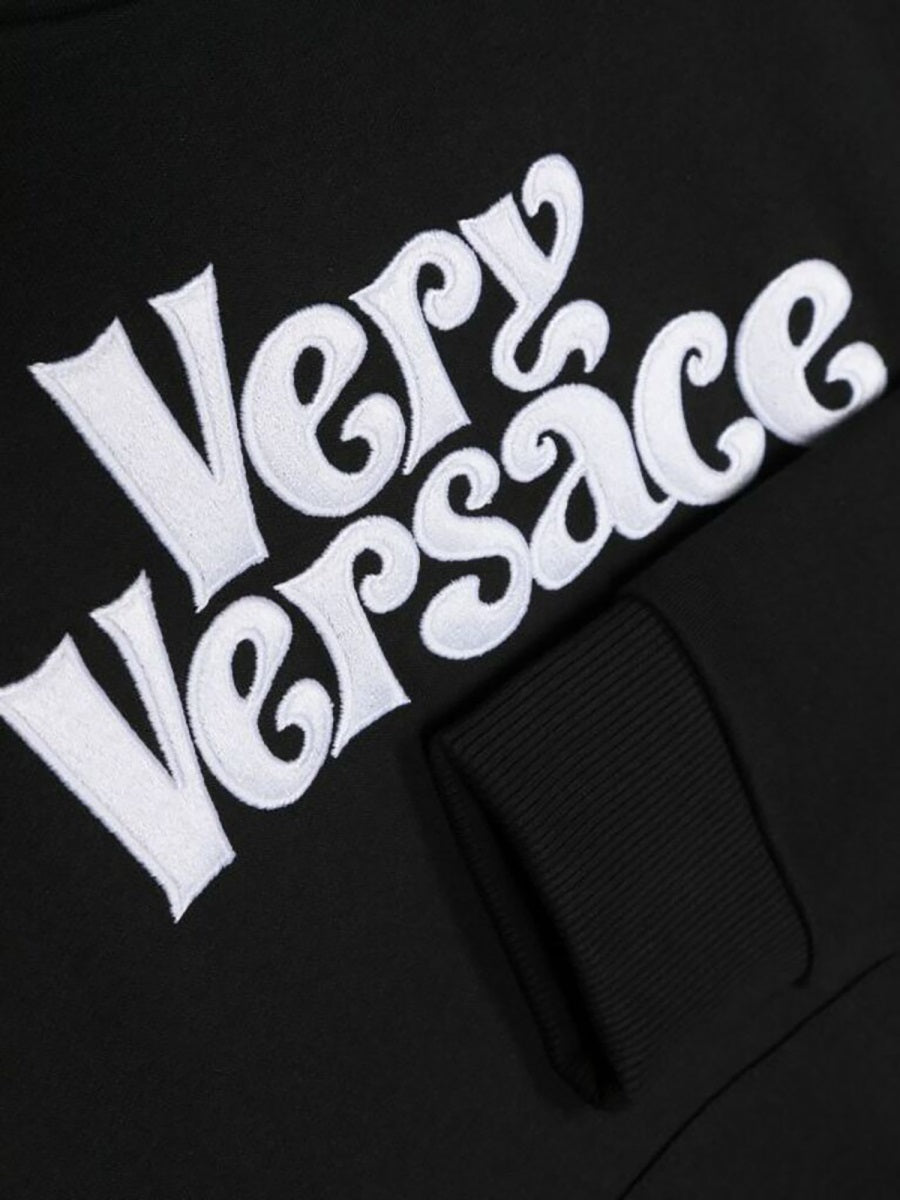 VERSACE Mini Fleece Sweatshirt with Embroidered Design