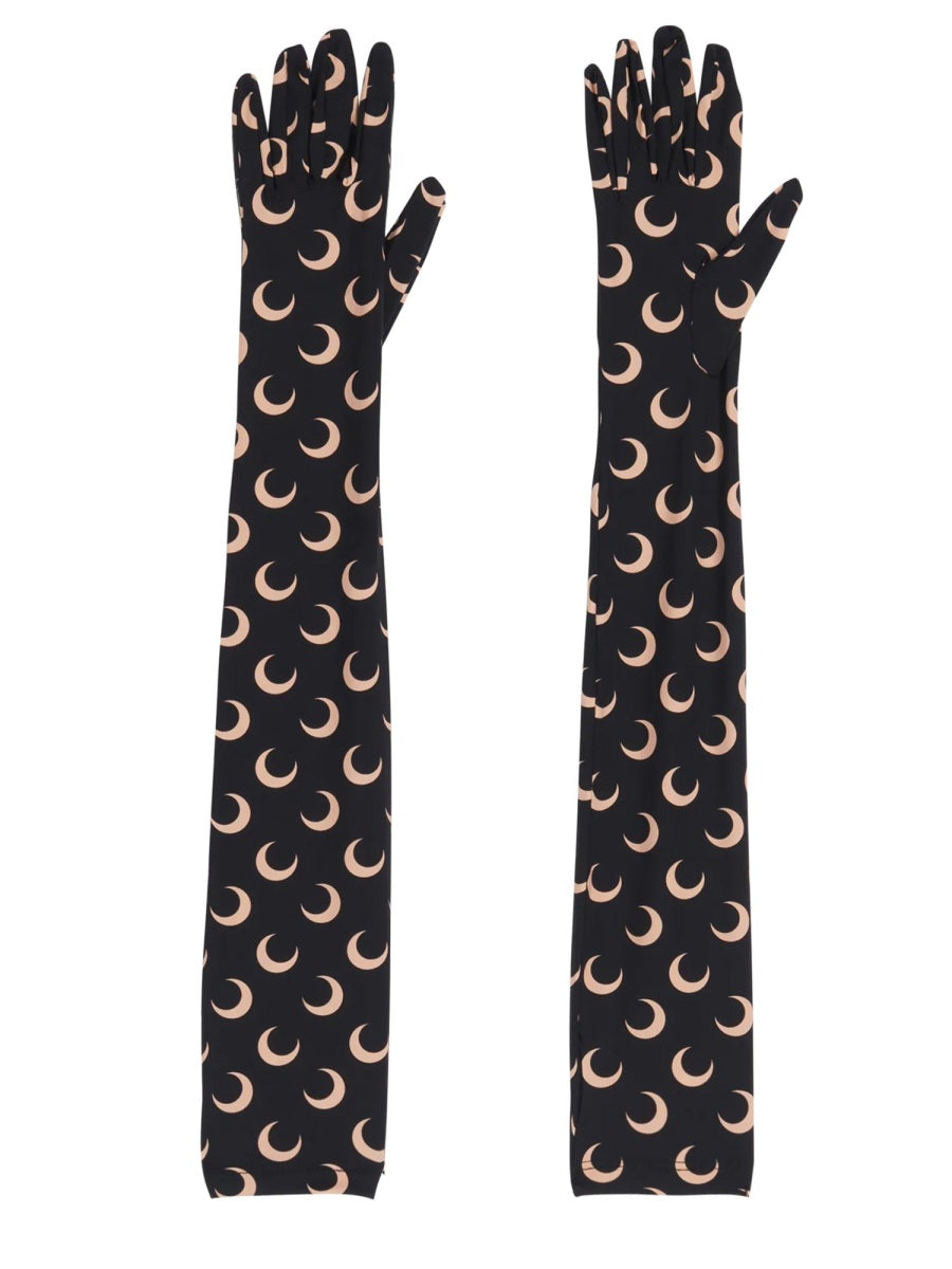 MARINE SERRE Women’s Mini Moon-Print Gloves