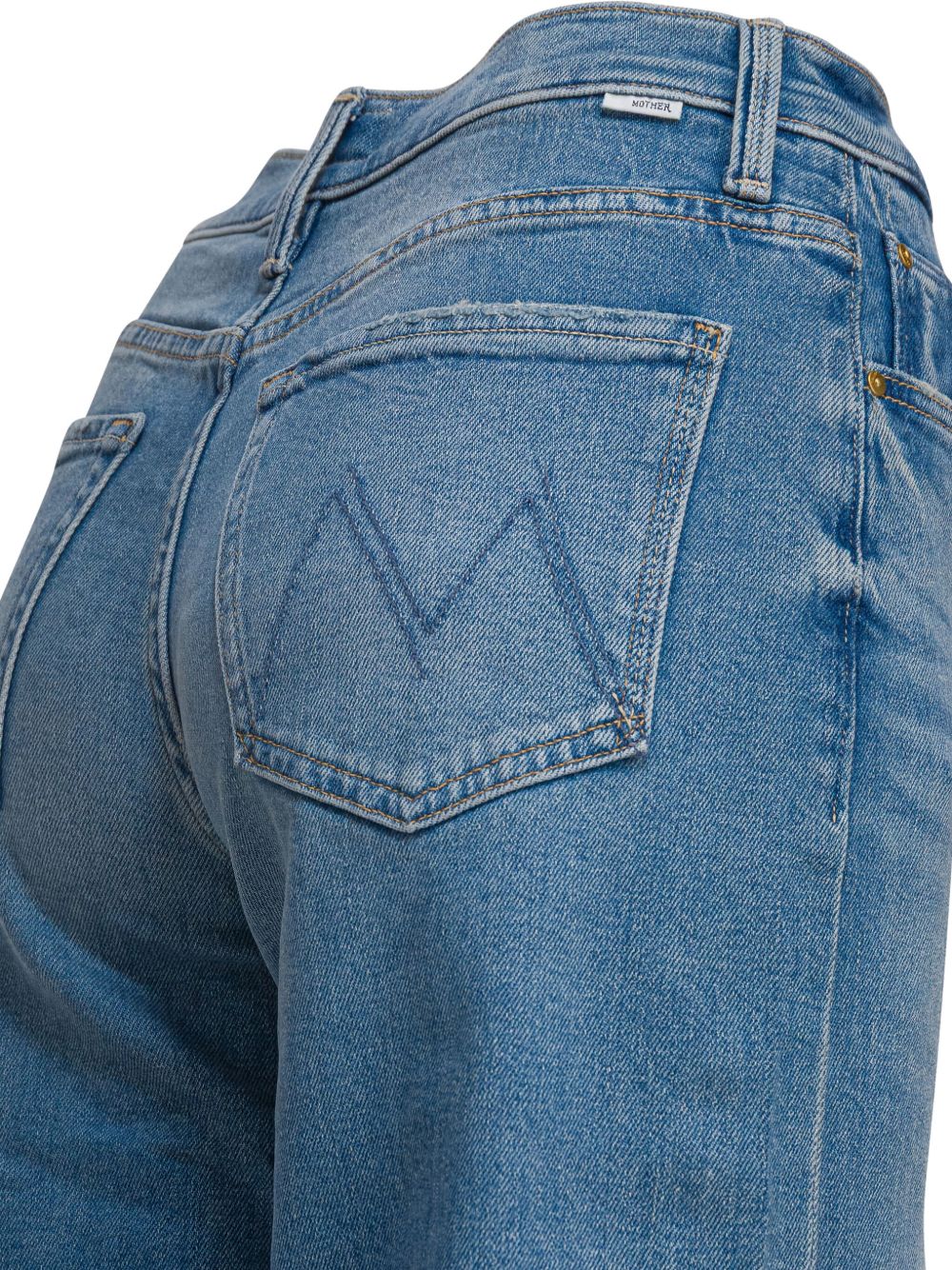 MOTHER Women's Spinner Zip Sneak Denim Jeans