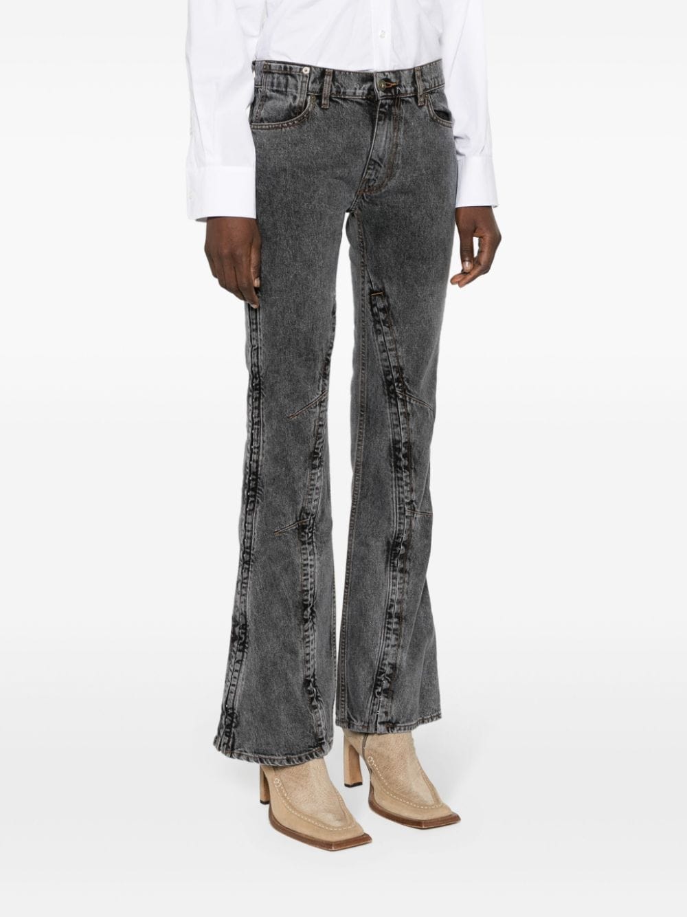 Y/PROJECT Evergreen Hook and Eye Slim Denim Jeans - Women's