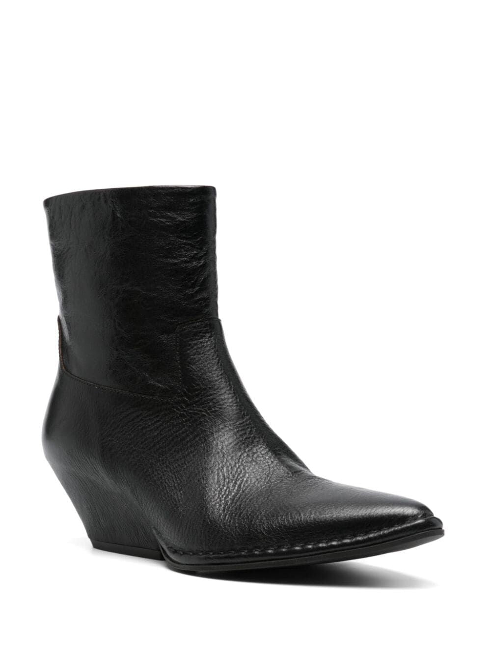 DEL CARLO Women's Mini Low Leather Boots